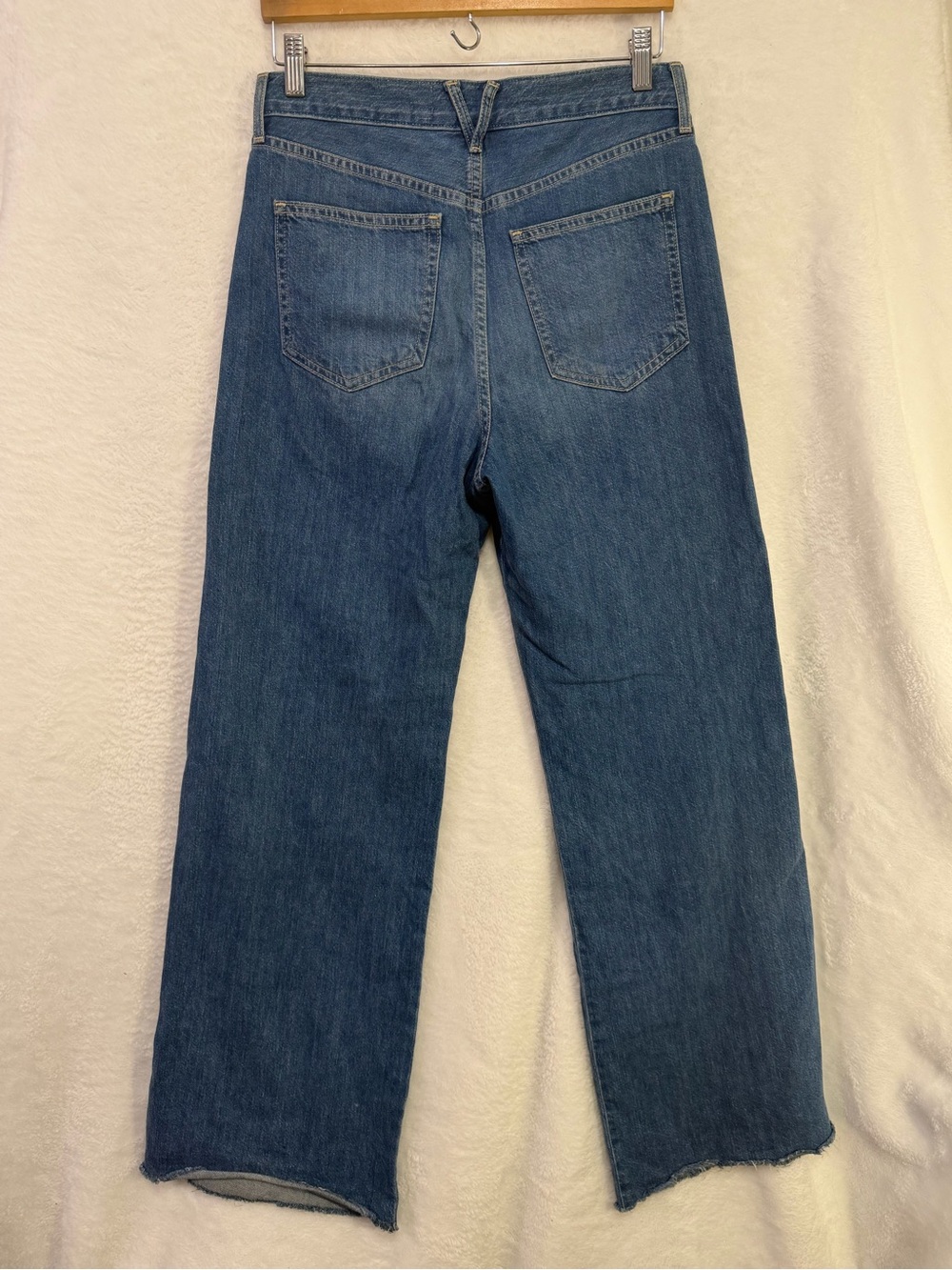 Veronica Beard Kasey Wide Leg Jeans Mid Rise Blue Size 27 Wide Leg Luxury Denim - Picture 8 of 15